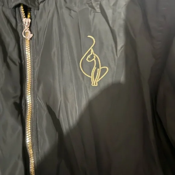 Vintage 90s Y2k Baby Phat Split Hood E Crop Fit Bomber Jacket green  Faux Fur 3X - Picture 2 of 9